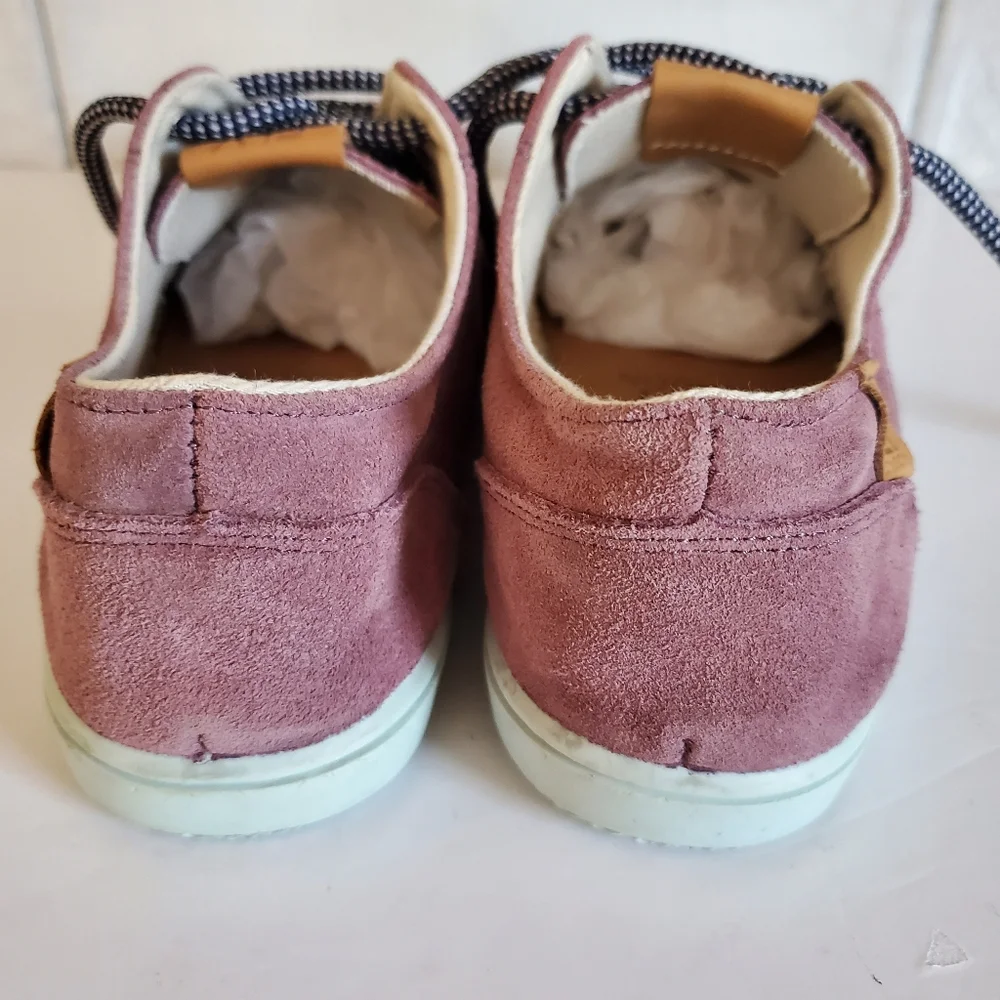 Fly London 37 Plum Suede Lace Up Fashion Sneakers Old Money Academia Eclectic